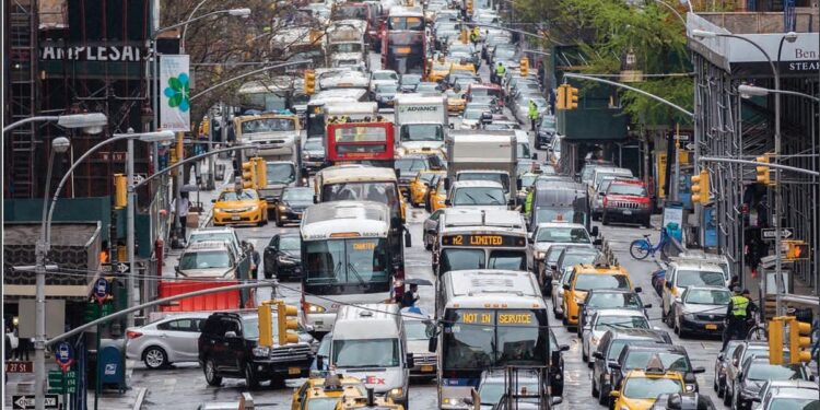 Il caotico traffico newyorkese