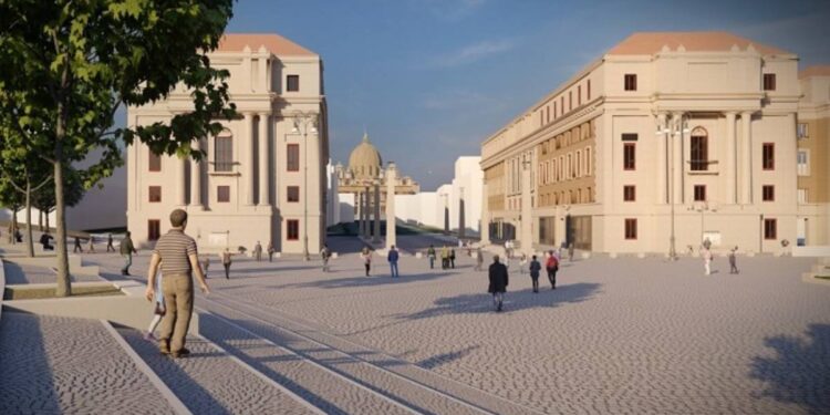 Piazza Pia rendering